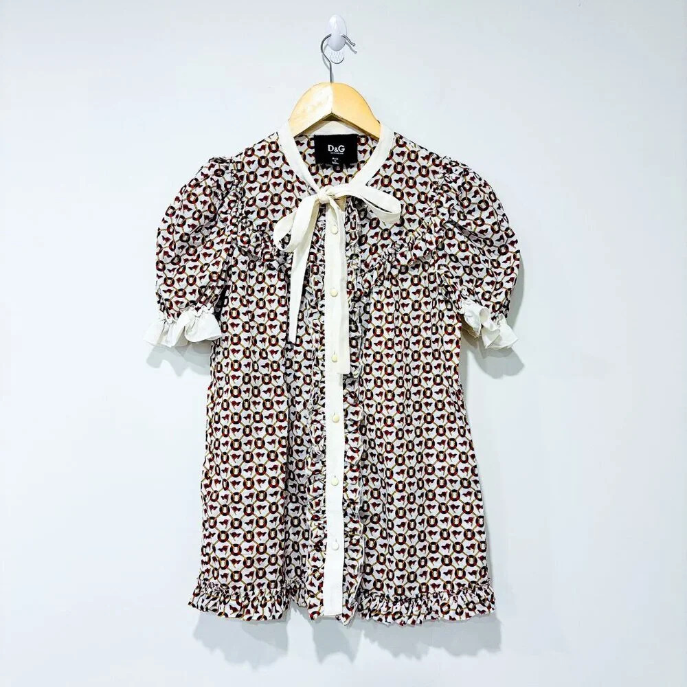 D&G Navy  and red nautical‎ blouse